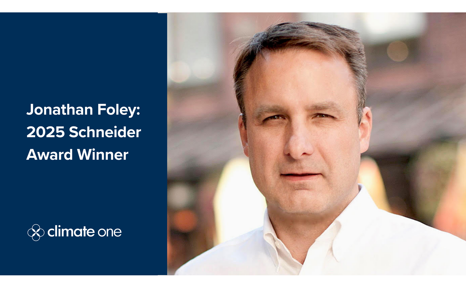 Jonathan Foley 2025 Schneider Award Winner 