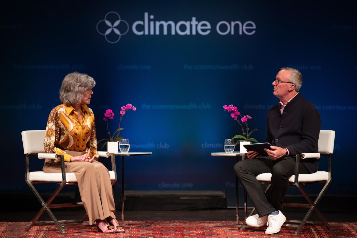 Jane Fonda talks with Greg Dalton