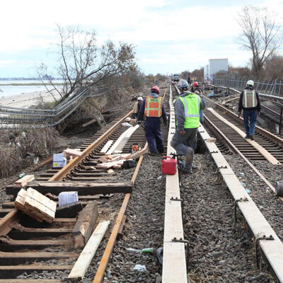 Disaster workers rebuild