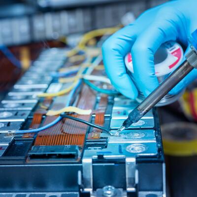 Electrical work on a circuit board