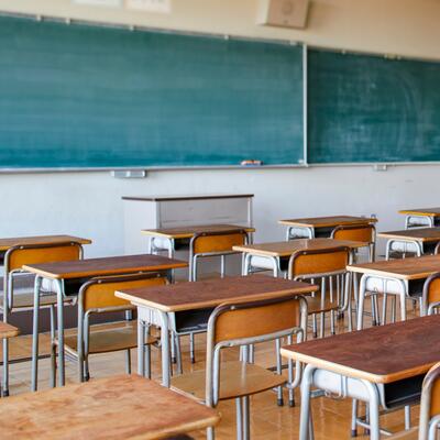 Photo of an empty classroom