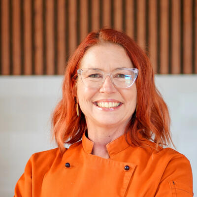 headshot of chef sandy sauter