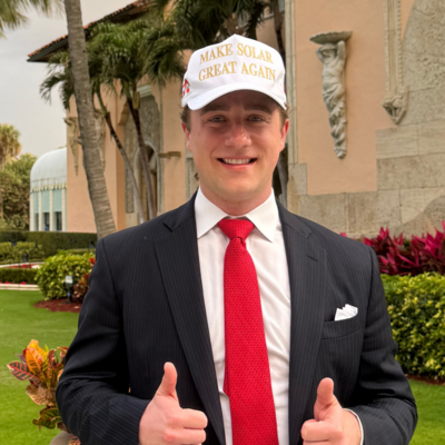 Skyler Zunk wearing Make Solar Great Again hat 